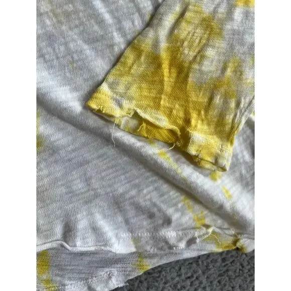 ATM Hoodie Sweater Medium Tie Dye Lightweight Cotton White Yellow Beach Boho - Picture 4 of 16